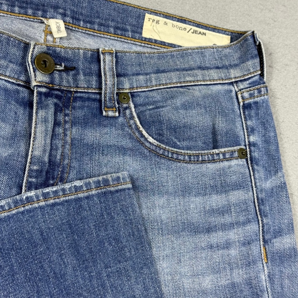 Rag & Bone Tomboy West Village Slim Straight Leg Blue Jeans 24